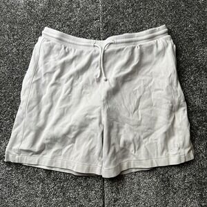 KITH Shorts Mens 34 Beige French Terry Cotton Blend Drawstring Pockets